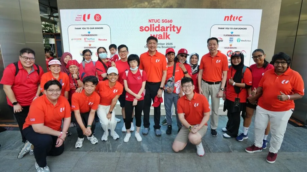 NTUC Solidarity Walk mass participation event with thousands of walkers in Singapore
