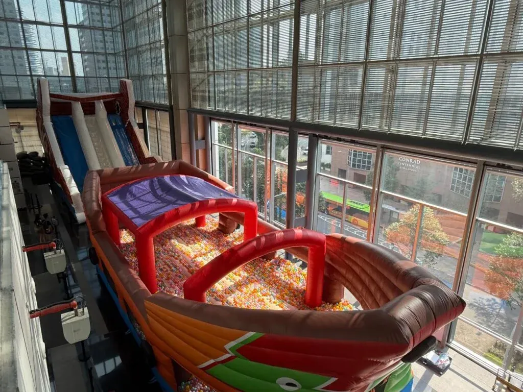 Giant inflatable playground and obstacle course rental for corporate events in Singapore